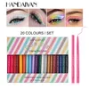 Handiyan 20 Colorful Eyeliner Set Waterproof Eye Liner Gift Sets Rotate Cream Long-lasting Eyes Makeup