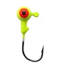 Fiskehakar 50st Mixed Color High Carbon Stål Tackle Durable Fishhooks Carp Non-Barb Hook Ocean River Lake 1.8g 1g Jig Head Kit