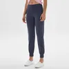 LU-031 Pantaloni da donna leggings da yoga allenamento palestra a vita alta allinea tasca due pantaloni sportivi da corsa laterali di alta qualità