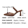 SOPHITINA Fashion Women Sandals Cover Toe Pearl Luxury TPR Shoes Square Toe Elastic Belt High-heeled Leather Female Shoes AO678 210513