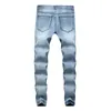 Mäns Jeans 2022 Sommar pendling Kontorsbyxor Mens Casual Fitness Bodybuilding Pocket Hud Full längd Sport Denim Byxor