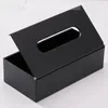 304 Stanless Steel Black Finish Square Box Cover Wall Mounted Toilet Paper Car Tissue Holder