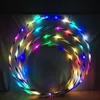 Accessori LED Staccabile 8 Sezioni Shining Pe Materiale Glow Sport Hoop Multicolore Kids Adult Loose Weight Toy