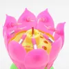 Personality Lotus Flower Candle Single-Layer Music Candles Verjaardag Party Cake Sparkle