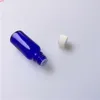 10 pièces 30x80mm bouteilles en verre bleu foncé avec bouchons communs en plastique blanc bricolage 20 ml pots d'huile essentielle videsbonne quantité