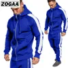 Mężczyźni Dresy Obrzeża Bluzy Zipper Zestawy sportowe Zestawy męskie Bluzy Swalitigan Zestaw Odzież Plus Rozmiar S-3XL 210806