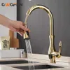 Gold Küchenarmatur, Einhand-Silber-Küchenarmaturen, herausziehbarer Einloch-Küchenarmatur, schwenkbarer Wassermischer N22-019 210724