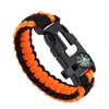 New Outdoor Survival Emergency Paracord Shackle Adjustable Buckle Handmade Paracord Link Climbing Rope Cord Women Homme Bracelets Camping