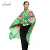 Sicure de soie Lesida femmes grandes châles châles à imprimé plumes stoles carré bandana marque de luxe kerchief foulard femelle loulard 1306 2112221891796