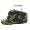 Outdoor Men Hunting Cap Snapback Stripe Caps Casquette Camouflage Hat Military Army Tactical Peaked Sports Camping Randonnée Sunhat Wide Brim H