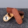 Dernières caisses en bois naturel Pipes Portable Boîte de rangement de tabac à herbes sèches Pirogue Cigarette Rotation Pli Fumer Stash Case Holder Multi-fonction Handpipe DHL Gratuit