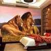 3d Wallpaper HD African Grassland Ferocious Lion Living Room Bedroom Kitchen Modern Home Decoration Wallpapers Wall Covering