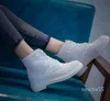 봄 여성 발목 부츠 평면 발 뒤꿈치 스팽글 신발 여성 캐주얼 레이스 백색 부티 블랙 플러스 크기 35-39