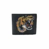 High quality men animal Short Wallet Leather black snake Tiger bee Wallets Women Long Style Purse card Holders Coin Purses with gift box