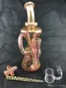smoking accessories evaporated gold and silver recycler glass hookah bong 14mm joint factory direct concessions220N6401660