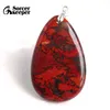 1 stks Real Natural Bloodstone Gem Stone Hanger Ketting Gepolijste Drop Agaten Slice Mode Crystal Beads Sieraden Maken