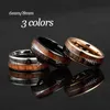 6/8mm Tungsten Carbide Rings for Men Women Wedding Bands Nature Koa Wood Arrow Inlay Free Engraving Comfort Fit