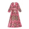 Women Spring Designer Elegant Lantern Sleeve Floral Print Dress Female Sexy Cocktail Party Robe Ladies Vinatge Dresses Vestidos 210525