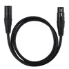 3-pin XLR-hane till kvinnlig mikrofonförlängningskabel Ljudm / F OFC-kablar Ledningsledning 1m 1,8m 3m 4,5m 5m 6m 7,6m 10m 15m 20m