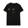 Designer Men T Shirt Men's Loose Polo Shirts Letter Circle Print Summer Breattable Kort ärm T-shirt Svart och vit XS S-278U