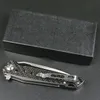 High Quality Ball Bearing Flipper Folding Knife D2 Satin Blade Carbon Fiber + Steel Sheet Handle Outdoor EDC Pocket Knives