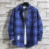 Teenagers Clothes Young Men Shirts Small Size Fashion Plaid Student Tops 9-19 Olds Men's Casual