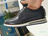 2021 comode scarpe da uomo in pelle punta foderata tela fabbrica-calzature famose scarpe da ginnastica di lusso firmate collant con lacci, Air Soled Blue