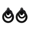 Designer-Ohrringe mit hohlen Kreisen, geometrischer Damen-Modeschmuck, Metall-Statement-Ohrstecker