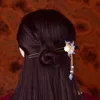 ジェイドストーンバレットフラワーズビーズヘアピンジェダイトジュエリーアミュレットファッションアクセサリー天然中国の女性ヘッドウェアヘアクリップ