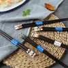 Chopsticks Japanese Style Wooden Creative Painting Crafted Tableware Natural Handmade Sushi Chopstick Home Restaurant Supplies