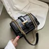 Cross Body Crocodile Pattern Shoulder Bag For Women Chain Fashion Small Messenger Female Designer Purses And Handbags Mini Flap