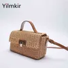 Shoppingväskor SAC MAIN EN PAILLE POUR FEMMES, SACOCHE DE MODE RTRO, DROCTRAKT VOYAGE PLEIN AIR, PORTEFEUILLE BANDOULIRE LGER Multifonctionnel 220304