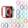 Coque en verre pour Apple Watch Series 8 Ultra 49 mm 7 45 41 42 44 40 38 mm HD trempé Bumper Screen Protector Hard PC Wacth Cases iwatch S8 7 Full Covers