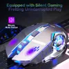 2.4G Kablosuz Oyun 1600 DPI LED Şarj Edilebilir Ayarlanabilir Sessiz Mouse Dilsiz Gamer Fare Oyunu Fareler PC Dizüstü