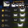 188 LED Solar Light Outdoor 4Modes Lampada solare alimentata a luce solare Sensore di movimento impermeabile Luce per giardino Patio Luces Solares