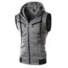 Gilets pour hommes Arrivée d'été Hommes à capuche sans manches Gilet Vin Rouge Casual Slim Gilet Plus Taille 3XL 4XL Garçons Sports Sweat à capuche Top Man Guin22