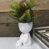 Vases Nordic Abstract Character Flower Pot Human Face Vase Decor Humanoid Succulent Plant Pots Arrangement Home Decoration