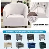 Velours Club Baignoire Housses En Peluche Fauteuil Chaise Couvre Élastique Canapé pour Bar Comptoir Salon Pet Meubles Protecteur 211116