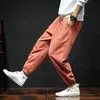 Pantaloni da uomo 2022 Abbigliamento autunnale Tempo libero Cotone Lungo Nove parti Caviglia maschile Fasciato Sport Pantaloni sportivi sottili Palestra Nero