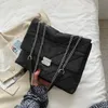 Avondtassen Blauwe Denim Schoudertas Voor Vrouwen 2021 Keten Gewatteerde Crossbody Tas Vintage Grote Handtas Vrouwelijke Totes Grote Canvas Messenge248i