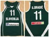 Nikivip Custom #11 Goran Dragic Slovenien Eurobasket 2011 Trikot Basketball Jersey Stitched Green Alla namn och nummerstorlek XS-3XL 4XL 5XL 6XL JERSEYS