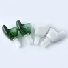 Bol de fumer en verre de toilette unique vert blanc 14mm 18mm bols de bong capiteux mâles pour les conduites d'eau de plates-formes pétrolières Dab