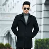 Ankomst Vinter Mäns Högkvalitativa Jacka Vinterull Trench Coat Men Fashion Woolen Coat, Mens Ullöverdrag Storlek M-3XL 211122