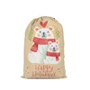 Christmas Nouveau dessin animé Sacs-cadeaux Christmaes Candy Sac Linn Drawstr Trawstring Pocket Farty Supplies Festive Ornaments LLF11158