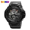 SKMEI Montre Électronique Hommes Sport Militaire Montre-Bracelet De Luxe S Choc Chronomètre 50Bar Montres Étanches Hommes Compte À Rebours Horloge X0524