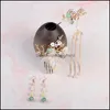 Jewelry Other Ancient Style Headdress Set Flower Silk Yarn Hair Comb Girl Hairpin Fairy Tassel Sets Drop Delivery 2021 Hepob