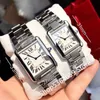 Роскошный бренд женщины мужчины пары часы японские кварцевые наручные часы любовники сапфировые часы 316 нержавеющая сталь синий циферблат
