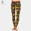 LETSFIND Fashion Women Fitness High Waist Leggings Workout Casual Pants Trousers 3D Maple Leaf Digital Printing Plus Size 211215