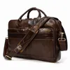 Travel Laptop Bag for Men Large Genuine Leather Handbag Male Business Briefcase Fashion Real Cowhide Computer Shoulder
