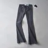 Jeans a vita alta blu neri svasati da donna Pantaloni da donna a gamba larga da donna in denim skinny